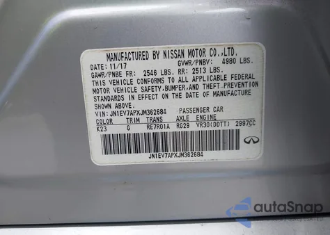 2018 Infiniti Q50 3.0T Luxe from USA, damaged, VIN JN1EV7APXJM362684